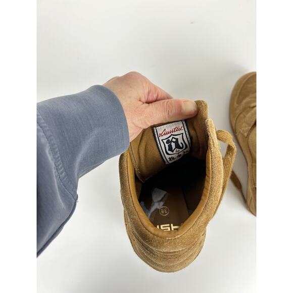 NWOT Ash Limited Womens Bowie Wedge Lace-Up Suede Casual Shoes Tan Size 7 (eu38) - Picture 6 of 7